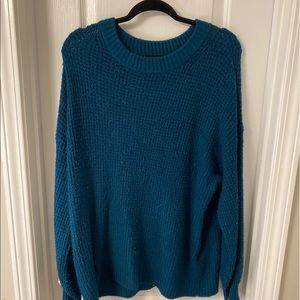 teal american eagle sweater